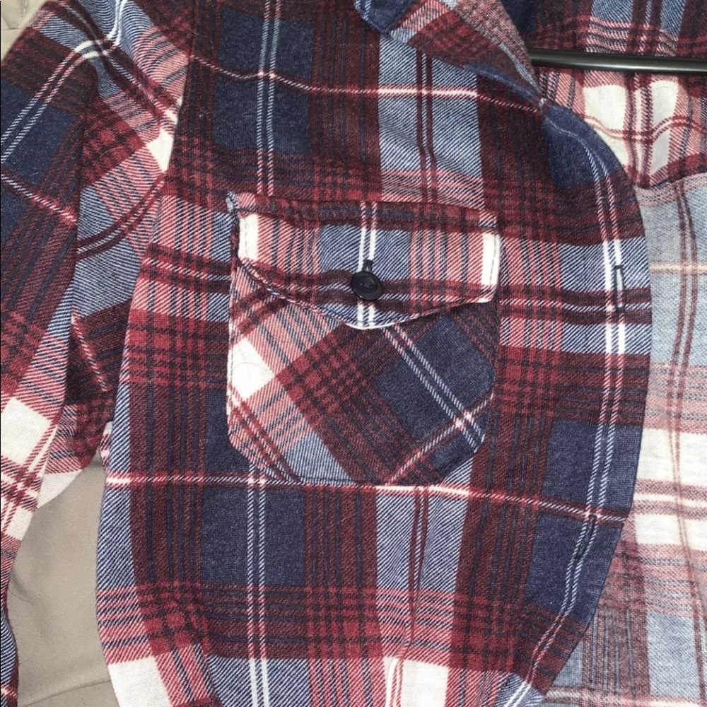 tie front flannel - Picture 3 of 4